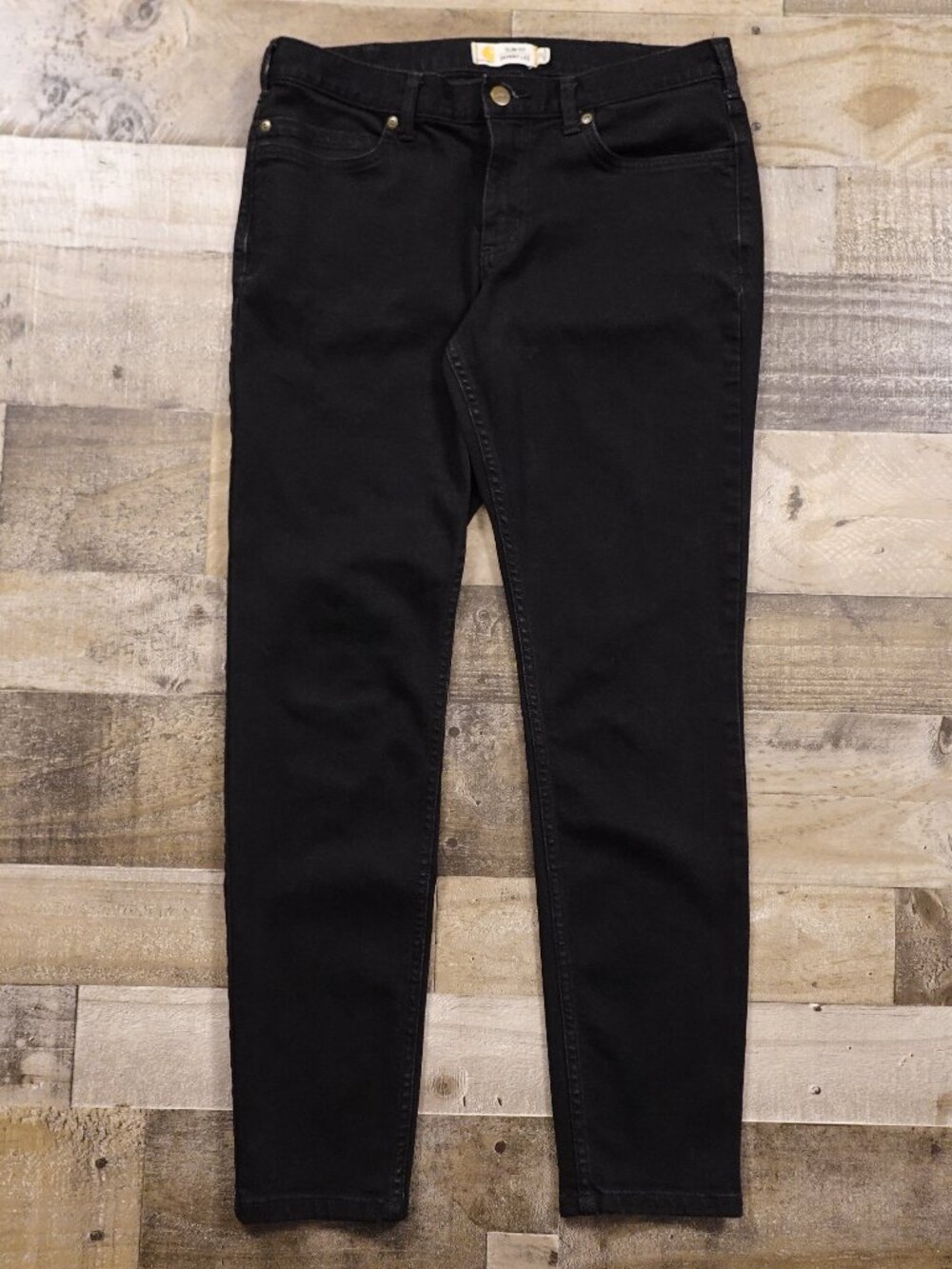 Carhartt Rugged Flex Layton Skinny Jeans Women’s 10 Black Slim Stretch